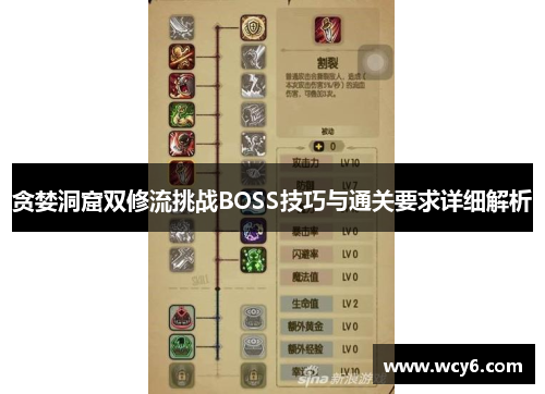 贪婪洞窟双修流挑战BOSS技巧与通关要求详细解析